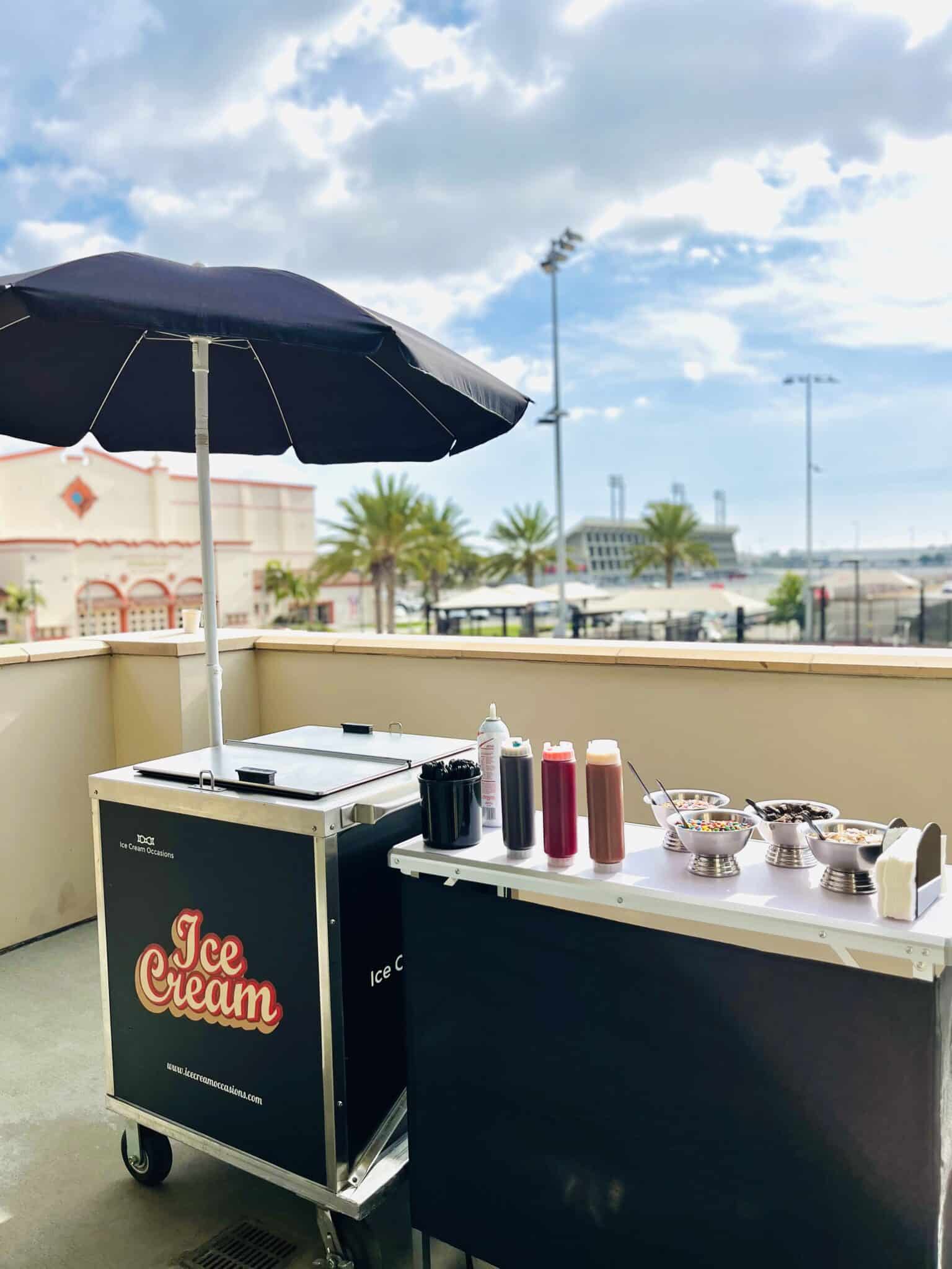 Ice Cream Cart Catering For A Church Service In Orange County